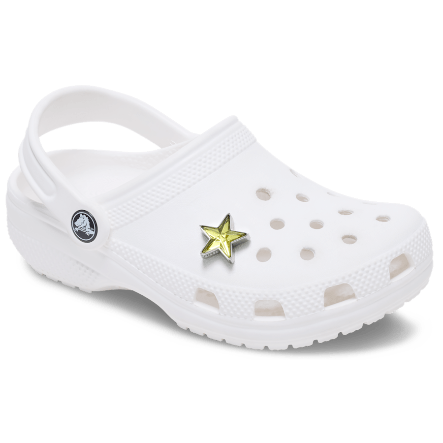 Crocs For Sale | Silver and Green SMT Gem Star Jibbitz™ charms