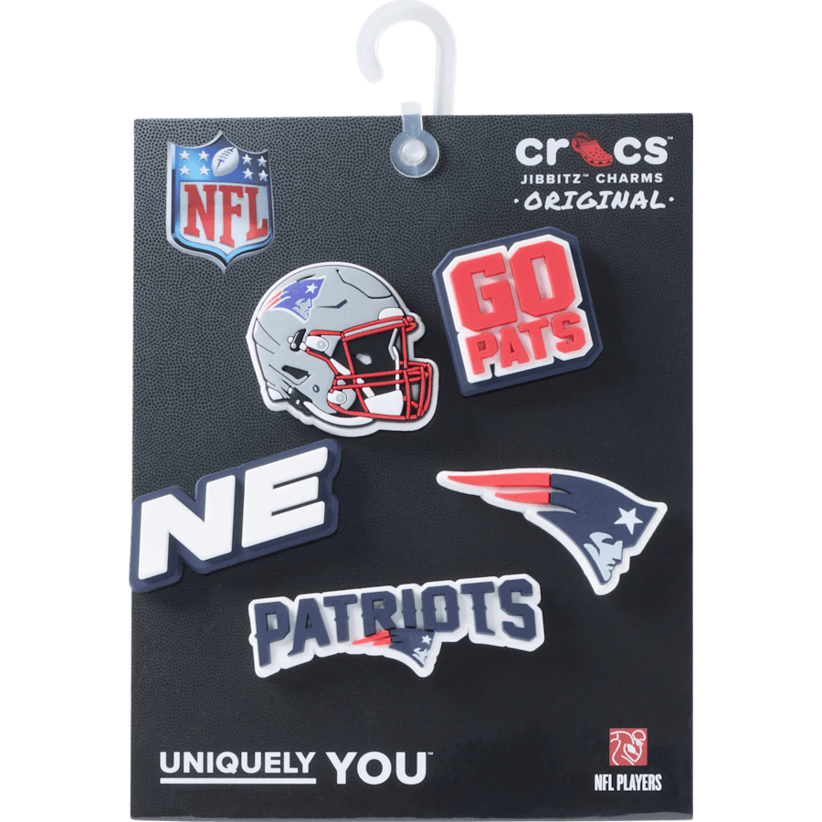 Crocs Online | NFL New England Patriots 5 Pack Jibbitz Shoe Charm
