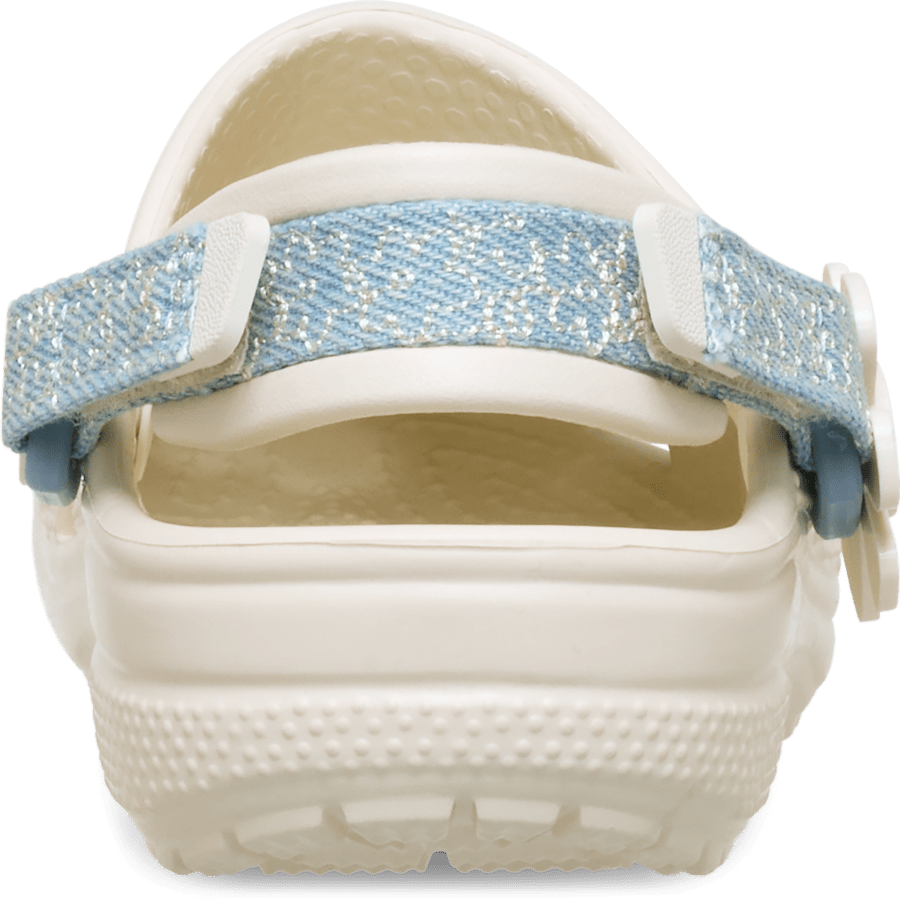Crocs On sale | Toddler Classic Denim Flower Adjustable Backstrap Clog