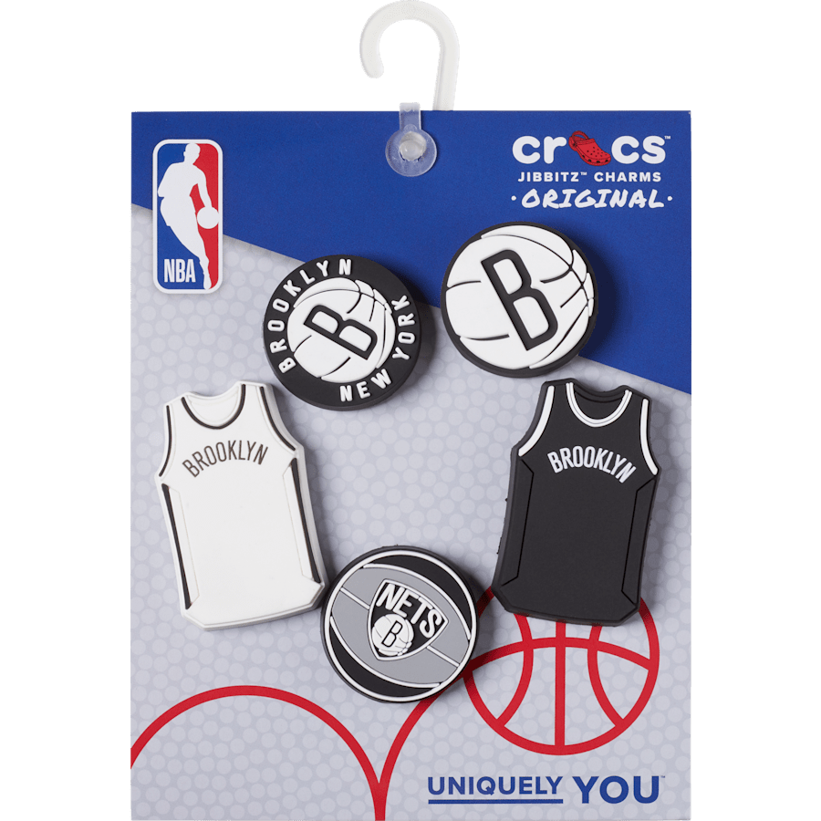 Crocs Discount | NBA Brooklyn Nets 5 Pack Jibbitz™ charms