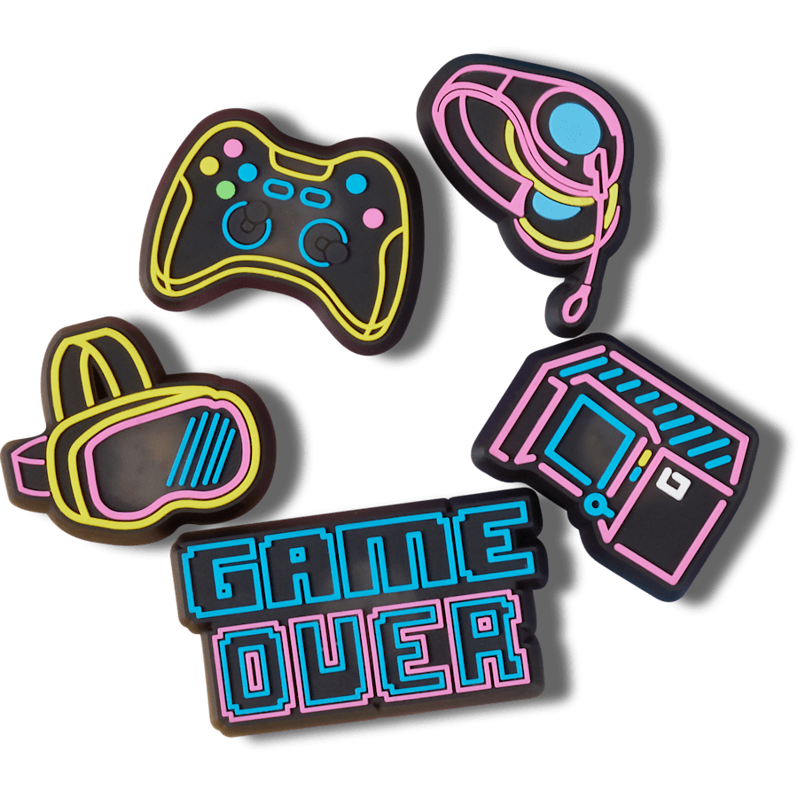 Crocs Online | Lights Up Neon Gamer 5 Pack Jibbitz™ charms