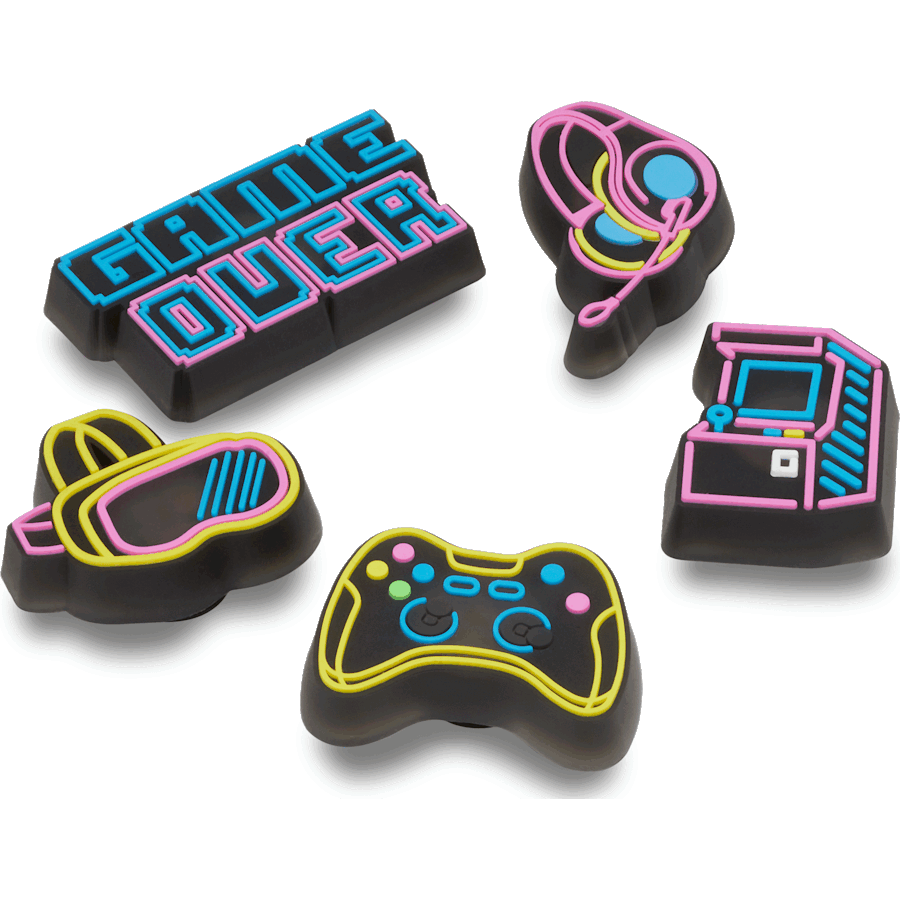 Crocs Online | Lights Up Neon Gamer 5 Pack Jibbitz™ charms