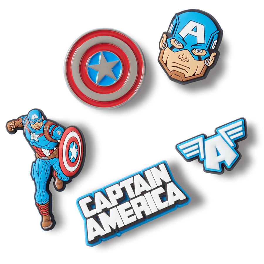 Crocs New | Captain America 5 Pack Jibbitz™ charms