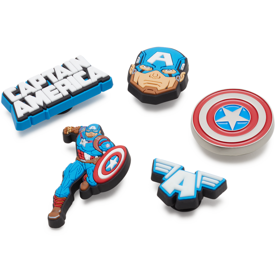 Crocs New | Captain America 5 Pack Jibbitz™ charms