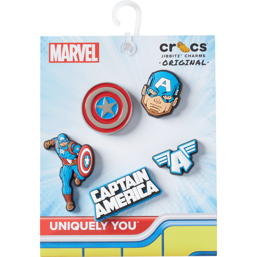 Crocs New | Captain America 5 Pack Jibbitz™ charms