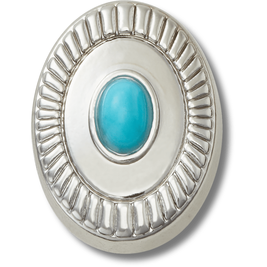 Crocs US | Silver Turquoise Emblem Jibbitz™ charms