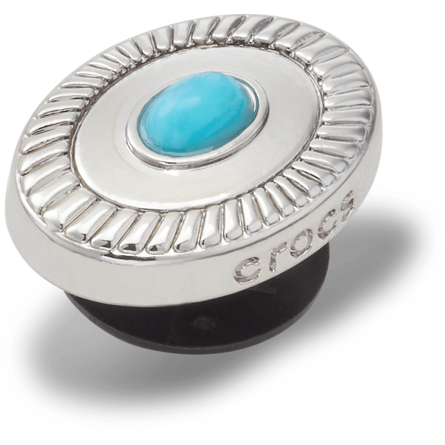 Crocs US | Silver Turquoise Emblem Jibbitz™ charms