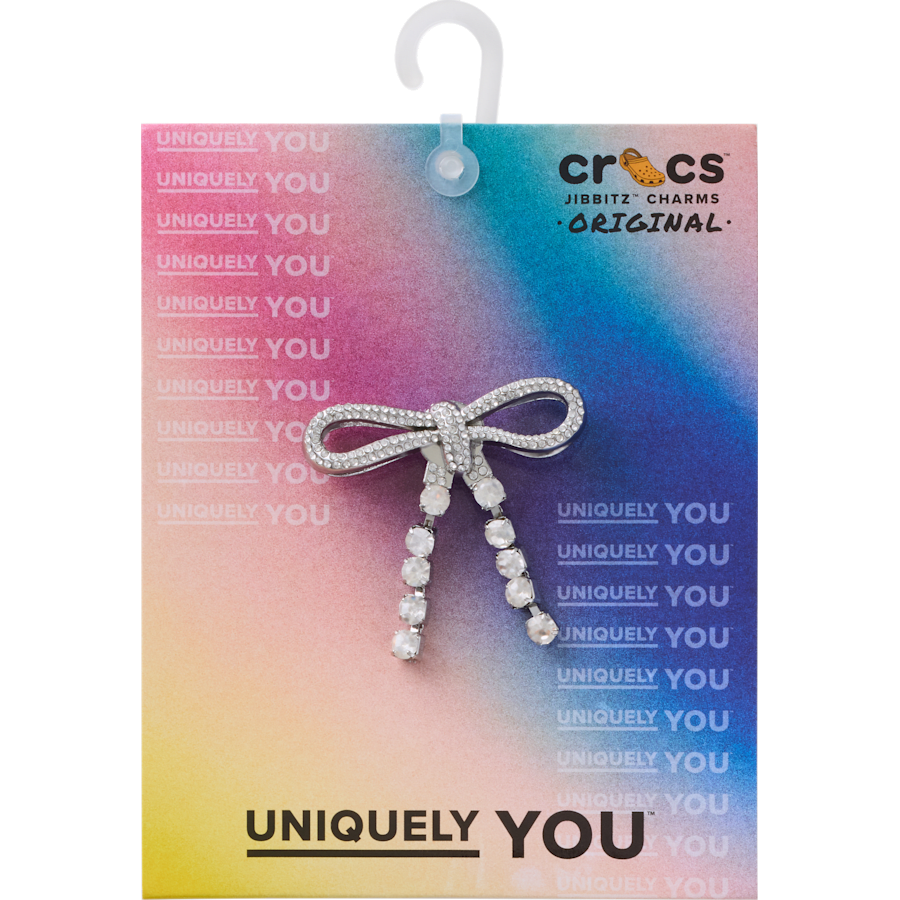 Crocs On sale | Silver Gem Bow Jibbitz™ charms