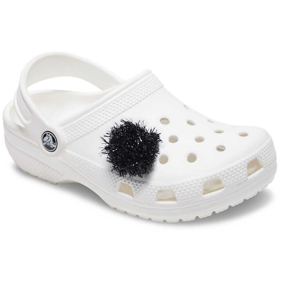 Crocs New | Black Tinsel Pom Jibbitz™ charms