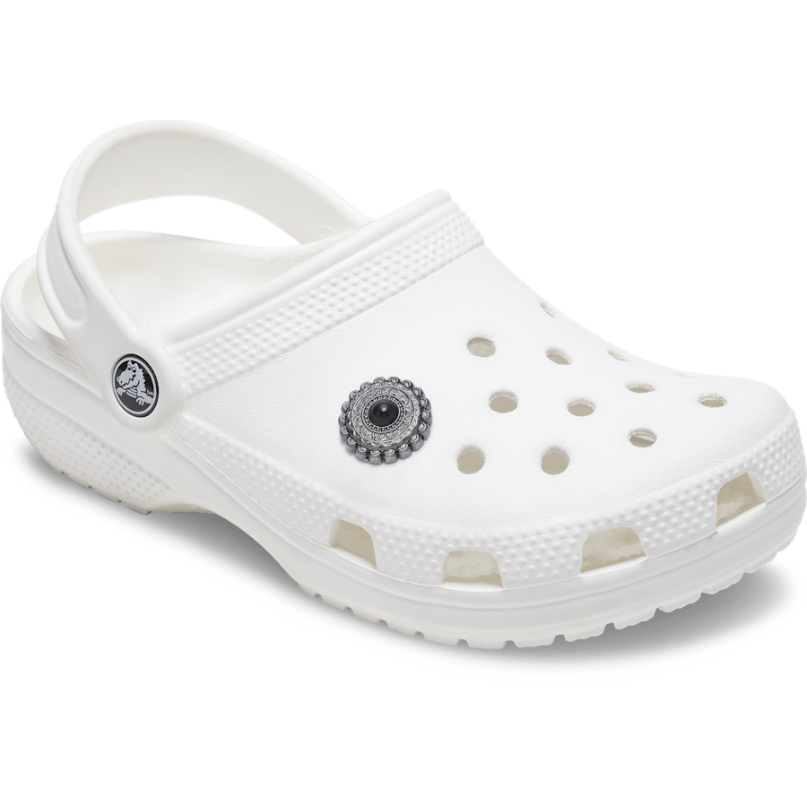 Crocs US | Silver and Black Emblem Jibbitz™ charms