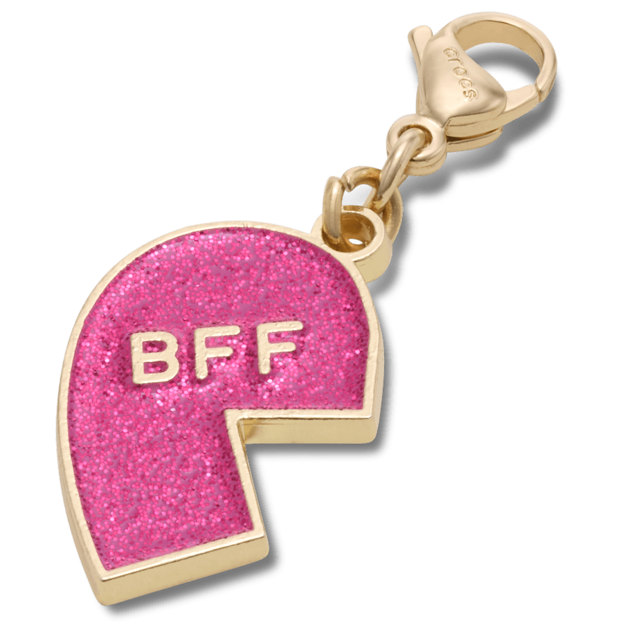 Crocs US | Pink Glitter BFF Charm Left Jibbitz Shoe Charm