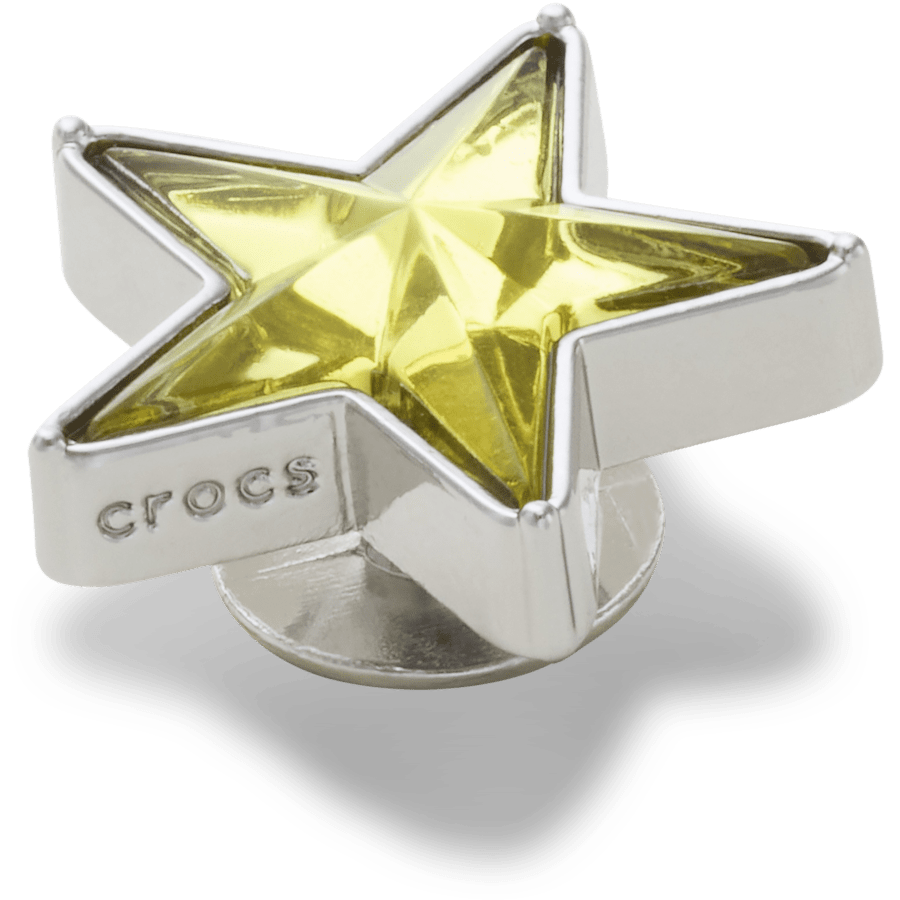 Crocs For Sale | Silver and Green SMT Gem Star Jibbitz™ charms