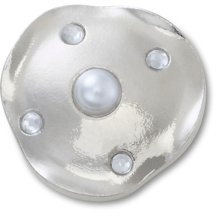 Crocs Online | Silver and Pearl Disc Jibbitz™ charms