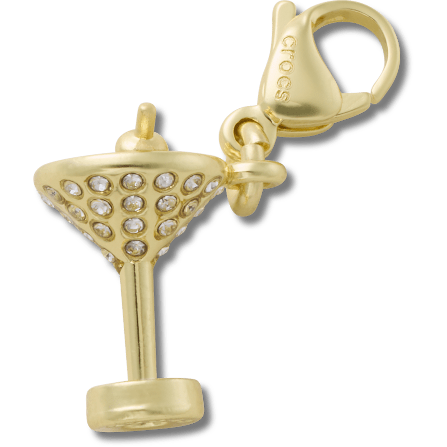 Crocs New | Gold Martini Charm Jibbitz charm