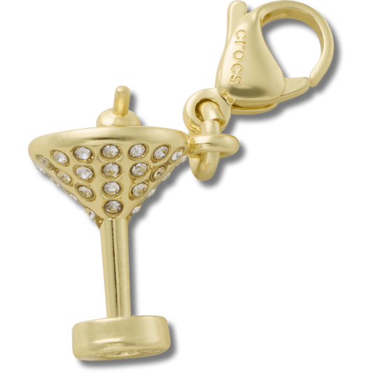 Crocs New | Gold Martini Charm Jibbitz charm