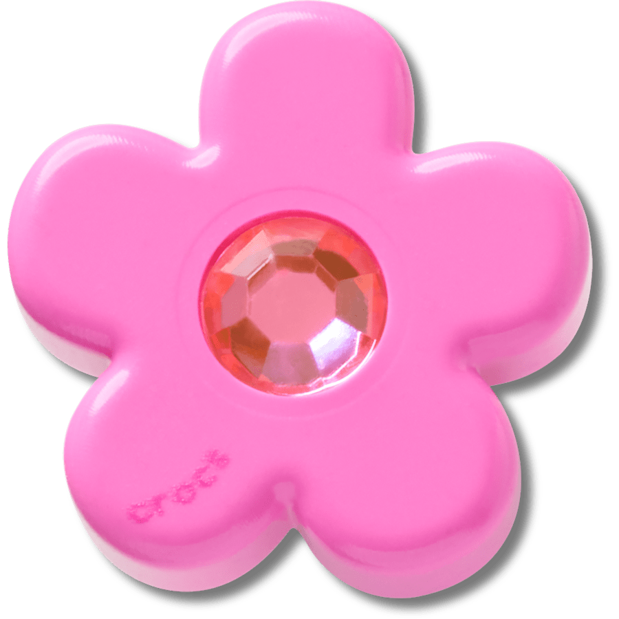 Crocs Outlet | Bright Pink Flower With Gem Jibbitz™ charms