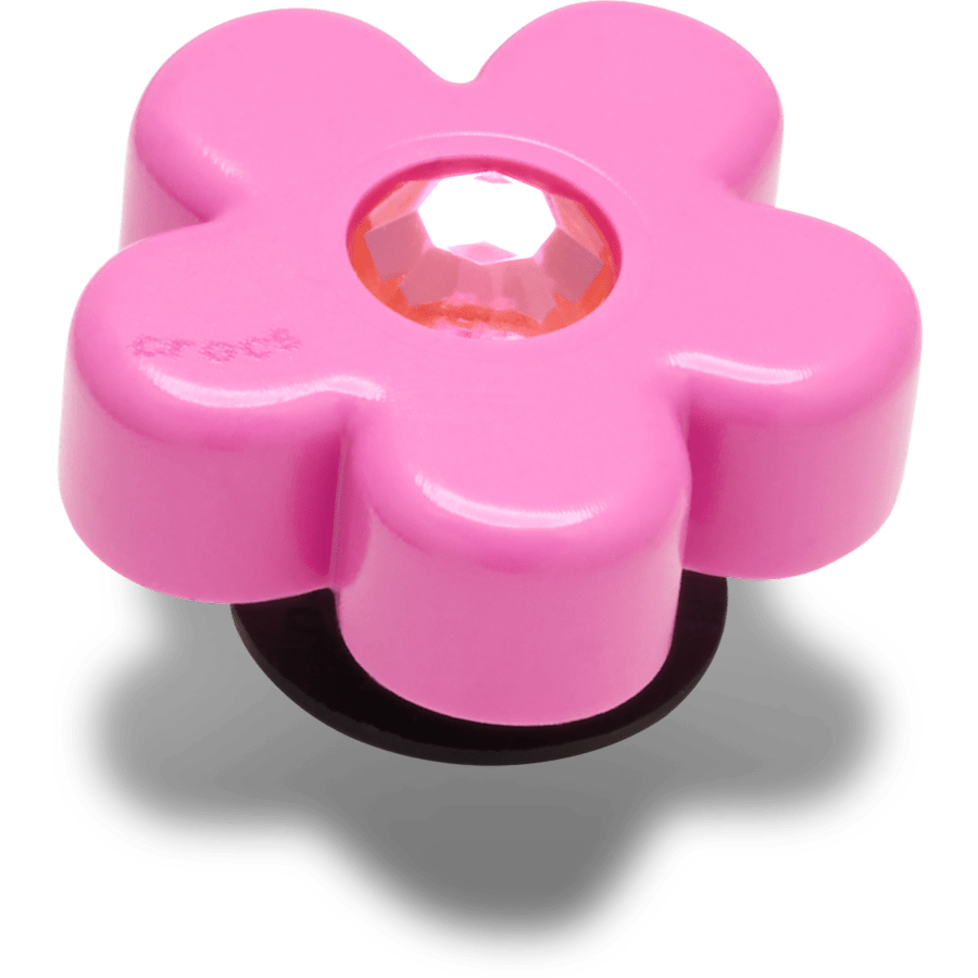 Crocs Outlet | Bright Pink Flower With Gem Jibbitz™ charms