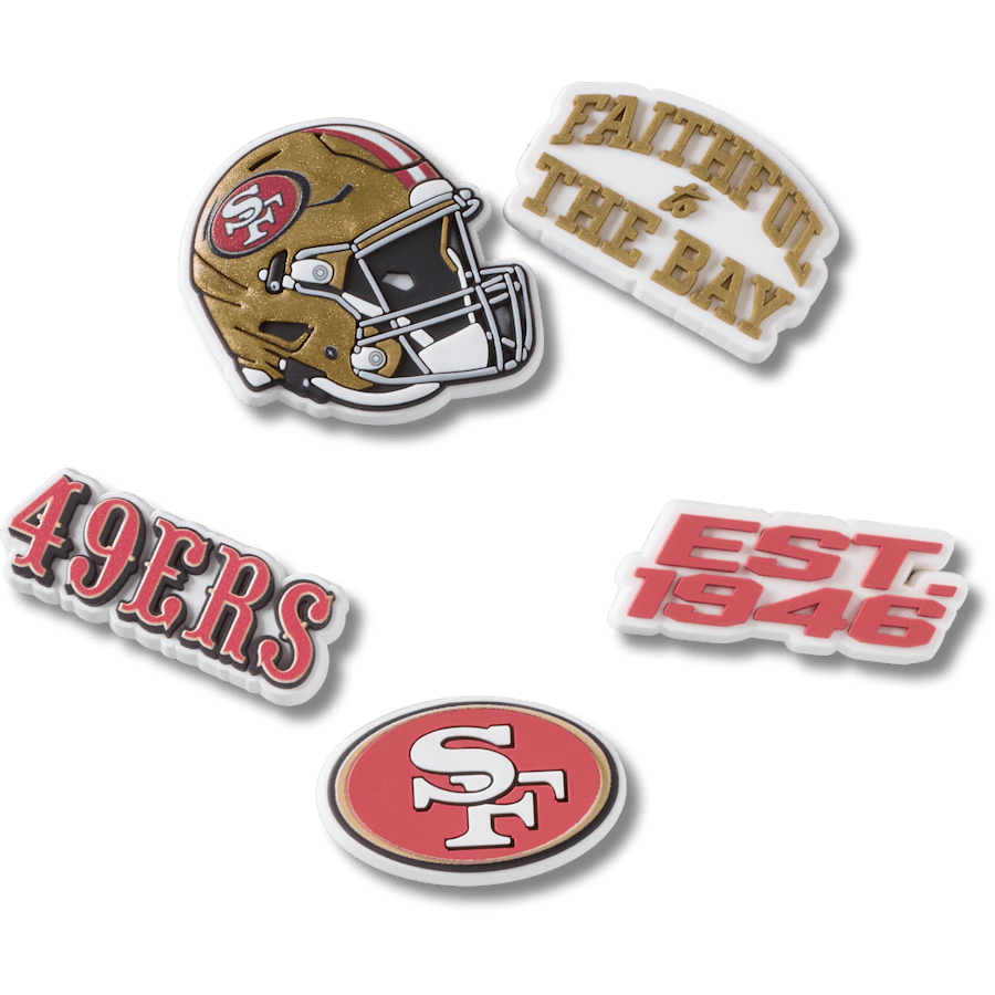 Crocs Sale | NFL San Francisco 49ers 5 Pack Jibbitz Shoe Charm
