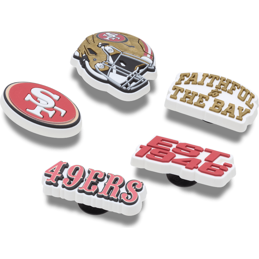 Crocs Sale | NFL San Francisco 49ers 5 Pack Jibbitz Shoe Charm