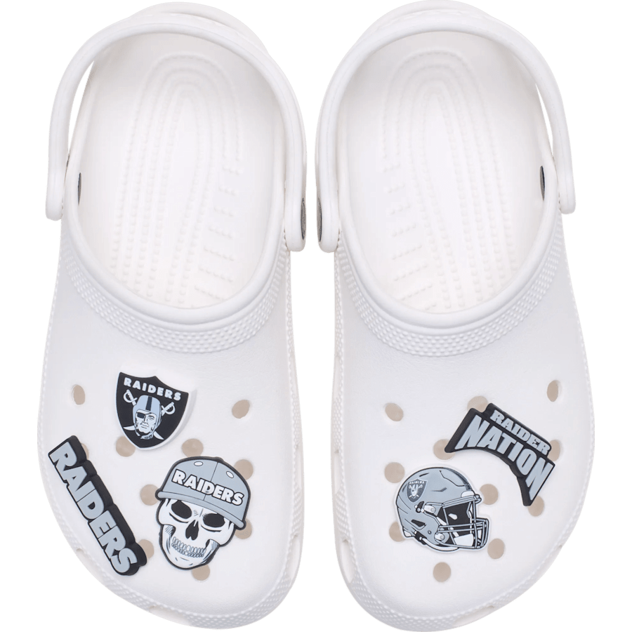Crocs New | NFL Las Vegas Raiders 5 Pack Jibbitz Shoe Charm