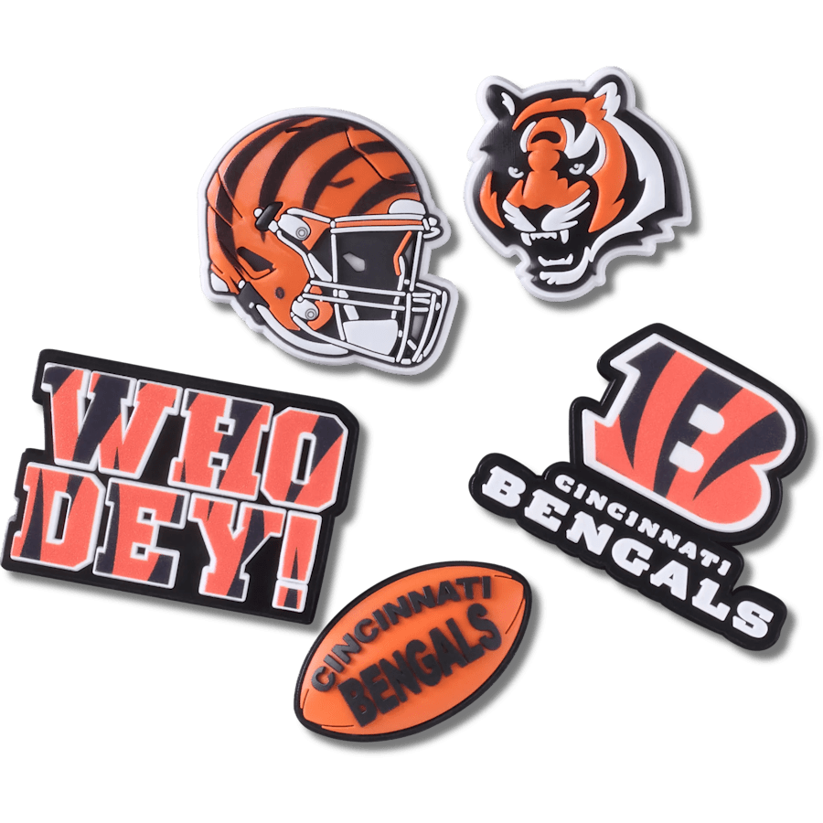 Crocs On sale | NFL Cincinnati Bengals 5 Pack Jibbitz Shoe Charm