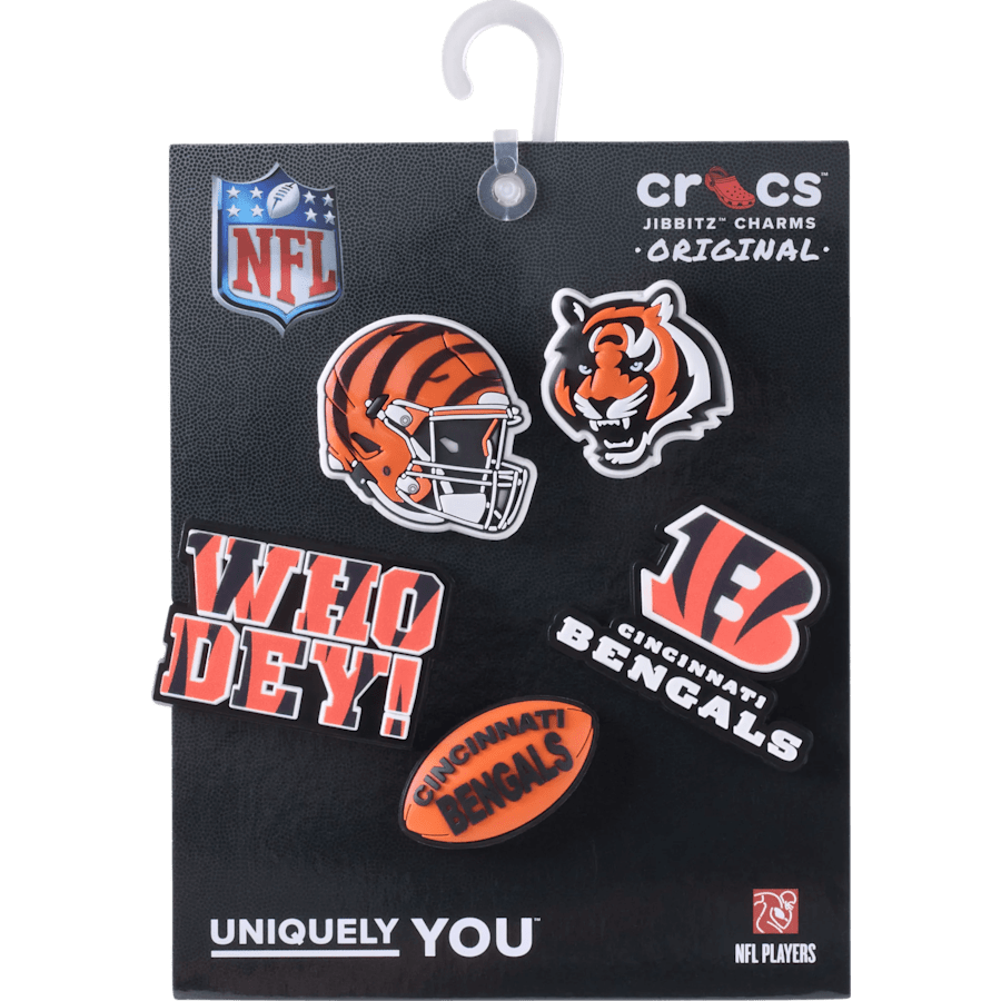 Crocs On sale | NFL Cincinnati Bengals 5 Pack Jibbitz Shoe Charm