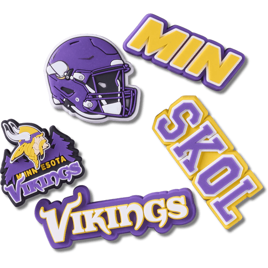 Crocs Sale | NFL Minnesota Vikings 5 Pack Jibbitz Shoe Charm
