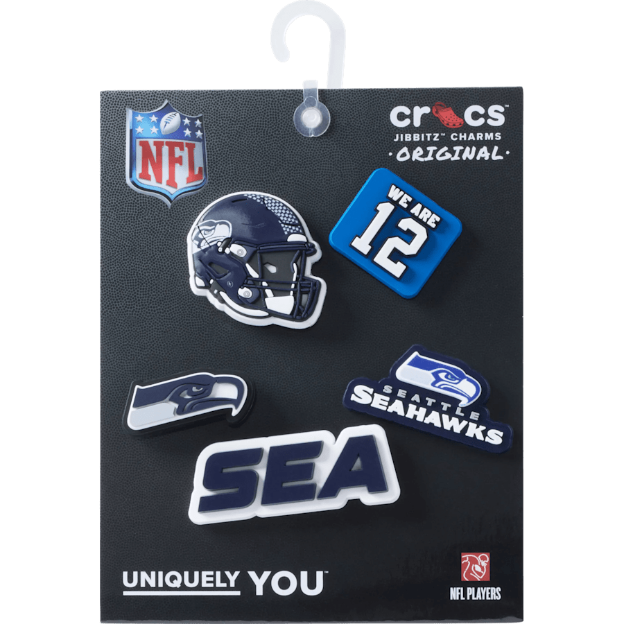 Crocs Sale | NFL Seattle Seahawks 5 Pack Jibbitz Shoe Charm