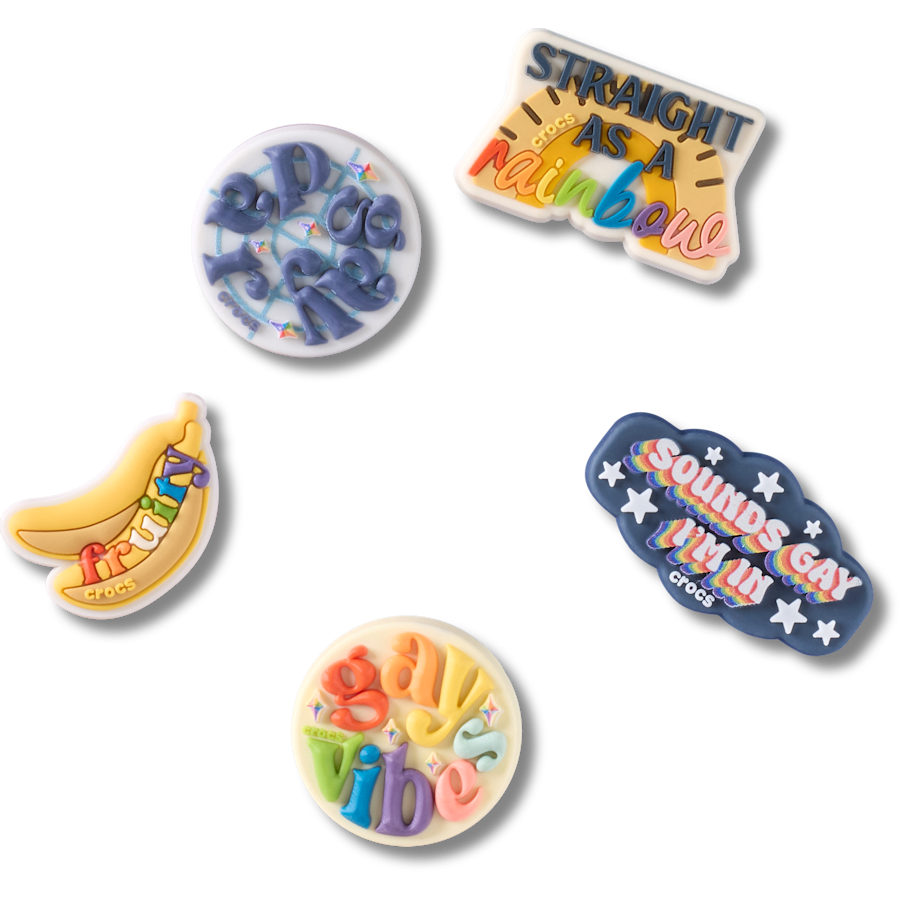 Crocs Outlet | Irreverent Pride 5 Pack Jibbitz™ charms