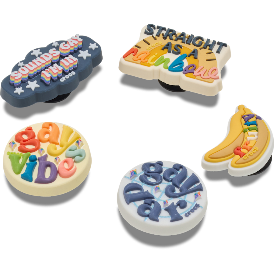 Crocs Outlet | Irreverent Pride 5 Pack Jibbitz™ charms