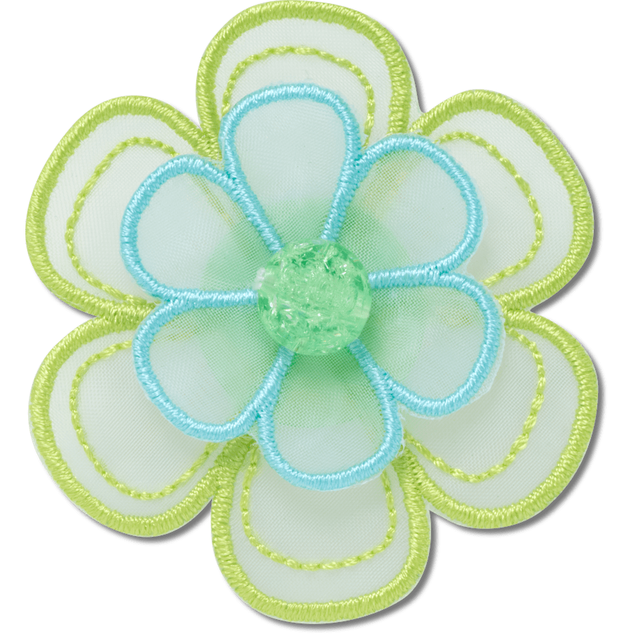 Crocs Outlet | Green Mesh Flower Jibbitz™ charms