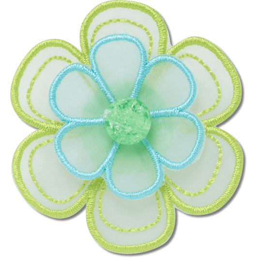 Crocs Outlet | Green Mesh Flower Jibbitz™ charms