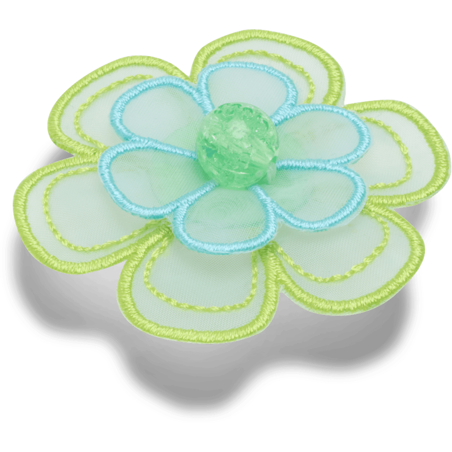 Crocs Outlet | Green Mesh Flower Jibbitz™ charms