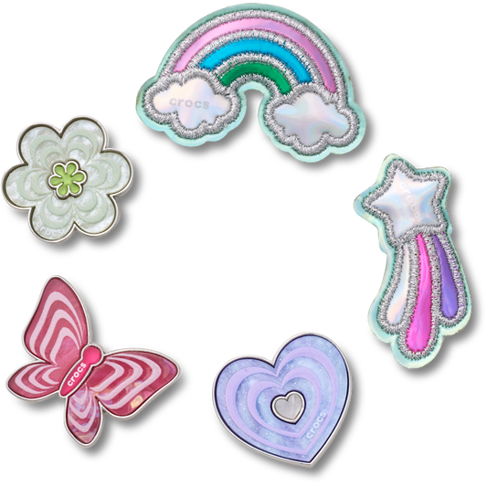 Crocs For Sale | Funky Girly Icons 5 Pack Jibbitz™ charms