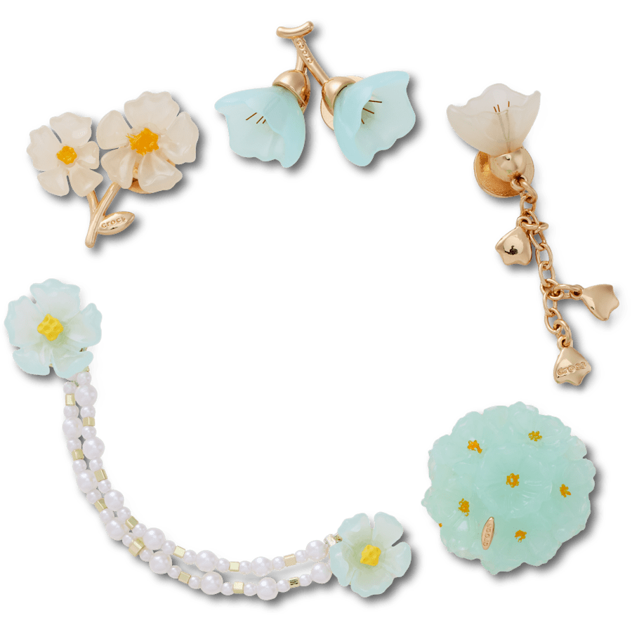 Crocs | Blue Dainty Floral 5 Pack Jibbitz™ charms