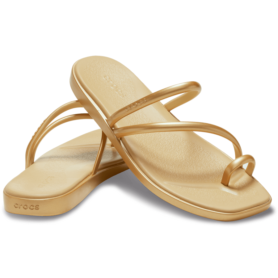 Crocs New | Women's Miami Metallic Toe Loop Sandal