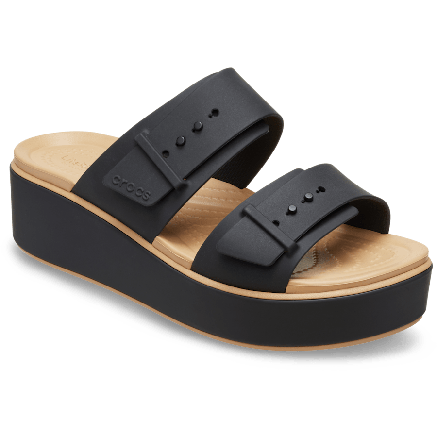 Crocs New | Brooklyn Buckle Matte Wrap Low Wedge