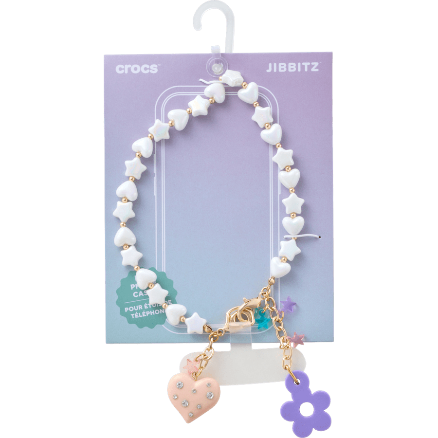 Crocs Outlet | Beaded Heart Flower Phone Wristlet