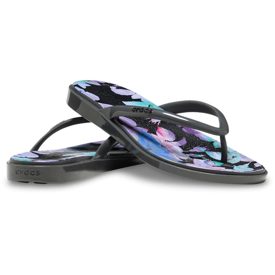 Crocs On sale | Miami Round Toe Dark Floral Flip